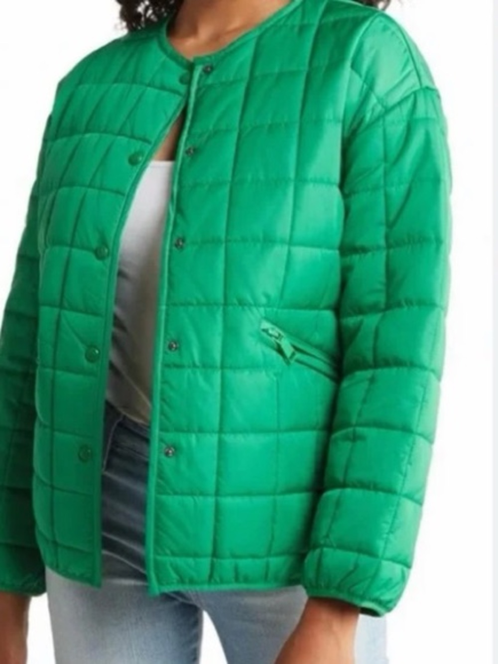 Rebecca Minkoff Kelly Green Quilted Women's Jacket S